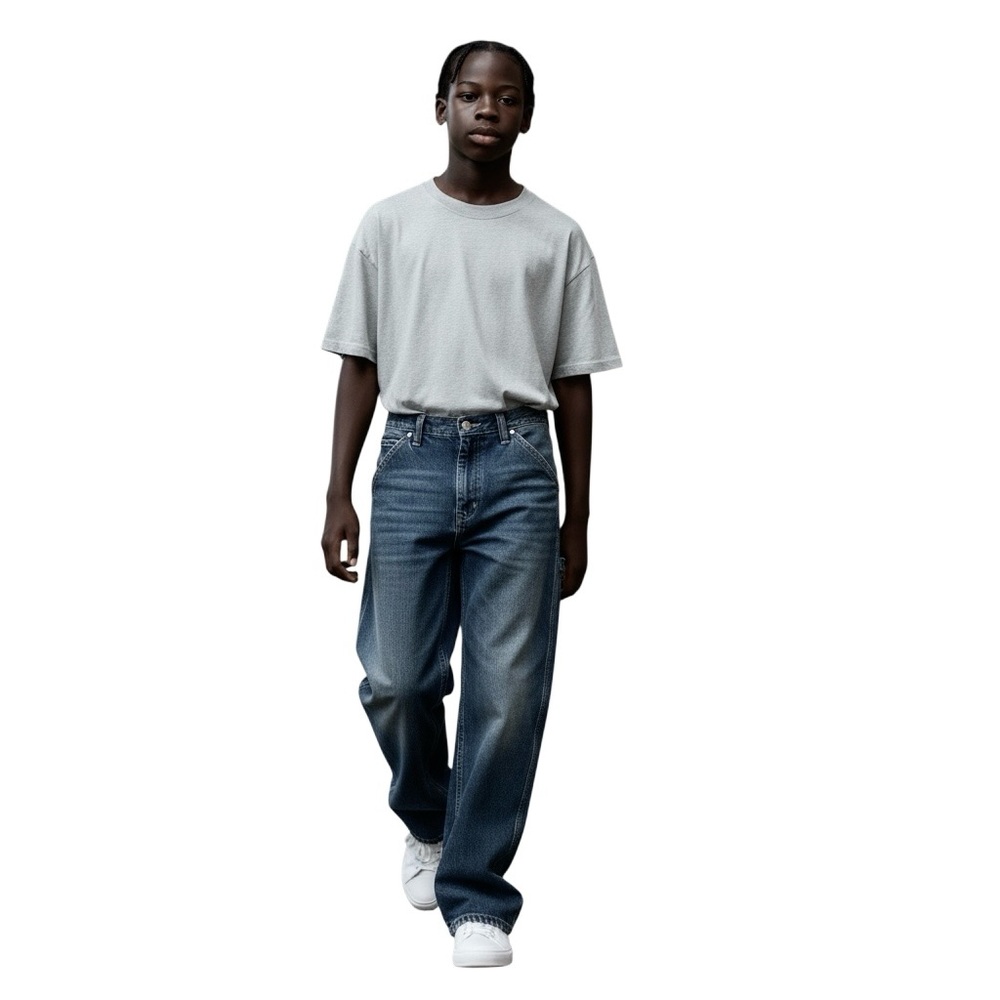 Lee Carpenter Dungarees, Blue / Grey Jeans / Denim